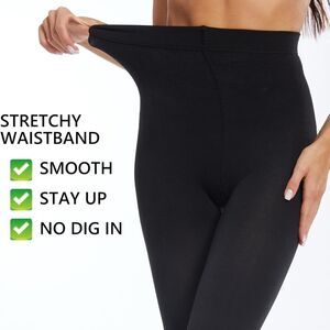 NEW Citystl 2 Pairs Fleece Lined Tights black